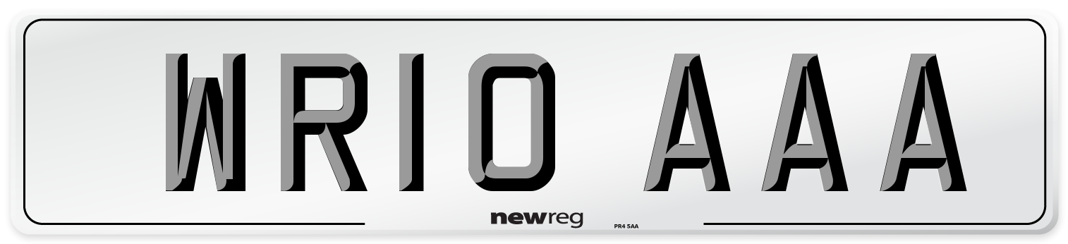 WR10 AAA Number Plate from New Reg